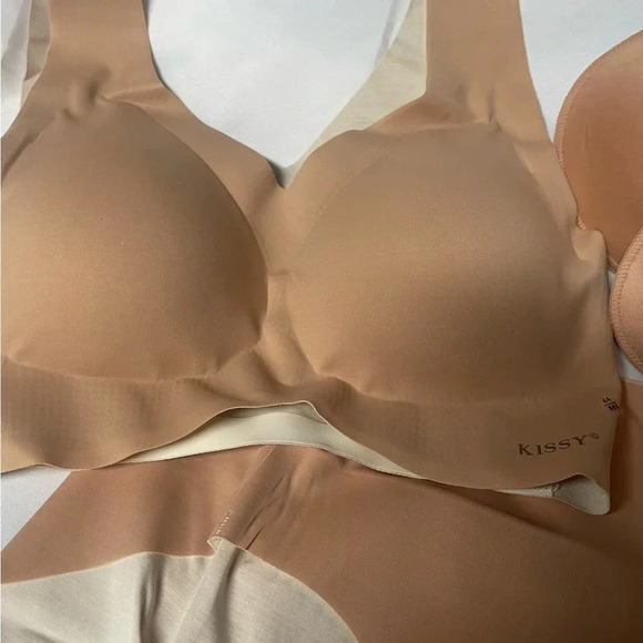 Kissy Boutique Bra Vest and Panties Set Nude NWT - Picture 3 of 11